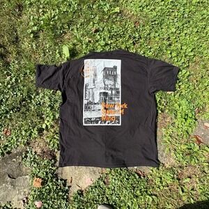 NYC Graphic T‎ Shirt Mens XL Black Distressed Grunge Streetwear Tee